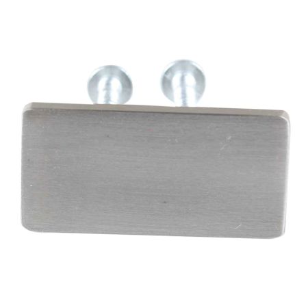 Silver Rectangle Stainless Steel Small Cabinet Knobs